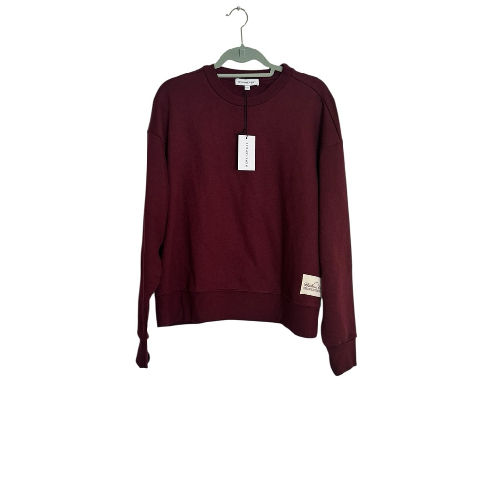 WeWoreWhat Burgundy Crewneck Sweatshirt